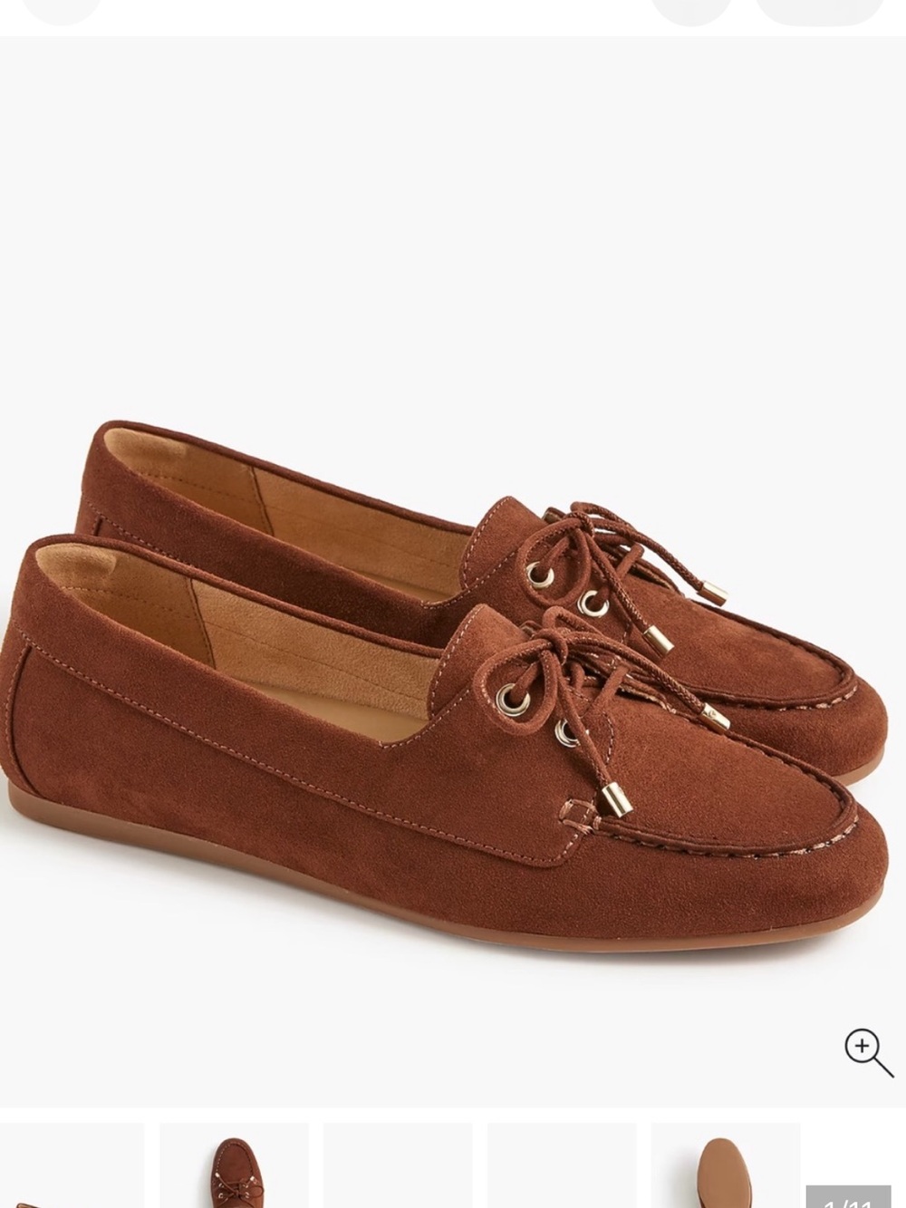 NWT Women’s Brown Suede J. Crew Boat Shoes - Picture 11 of 11